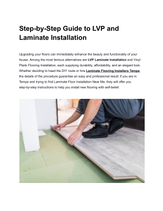 Get Stunning, Long-Lasting LVP Floors Installed in Tempe