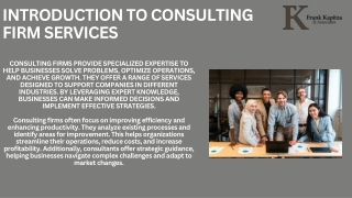 Comprehensive Consulting Firm Services for Your Business