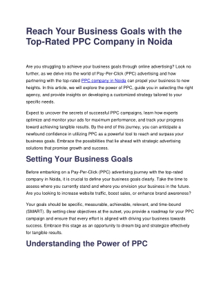 Reach Your Business Goals with the Top