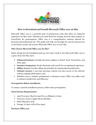 How to Download and Install Microsoft Office 2021 for Mac – Step-by-Step Guide