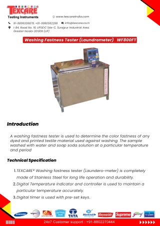 Washing Fastness Tester (Laundrometer)