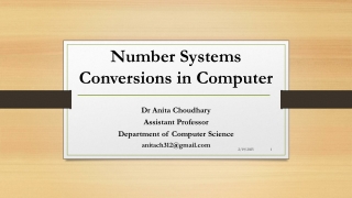 L 4.2 Computer Number System Conversions