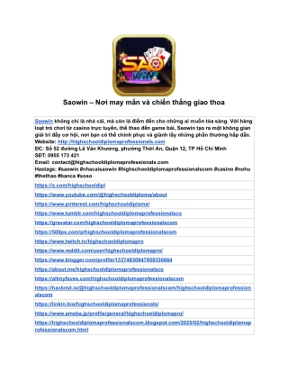 Saowin – Nơi may mắn và chiến thắng giao thoa