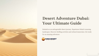 Desert Adventure in Dubai