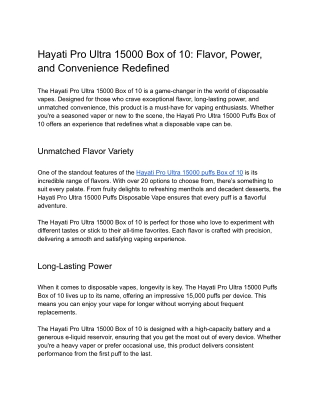 Hayati Pro Ultra 15000