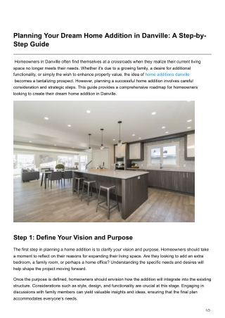 Planning Your Dream Home Addition in Danville A Step-by-Step Guide