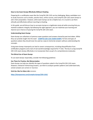 COMPTIA 220-1101 EXAM DUMPS