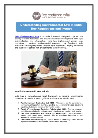 Explore India's Environmental Law: What You Need to Know