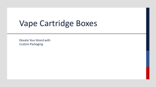 Vape Cartridge Boxes