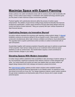 Maximize Space with Expert Planning