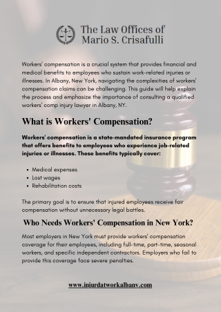 Understanding Workers' Compensation in Albany, NY