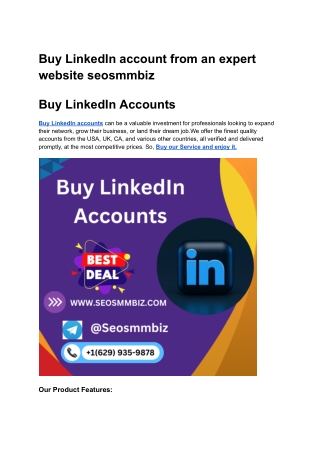High Quality Service Buy LinkedIn Accounts