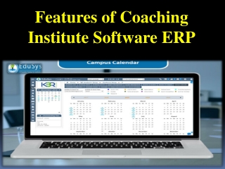 Features of Coaching Institute Software ERP