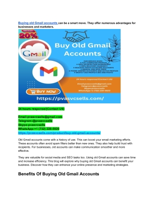 Buying old Gmail accounts