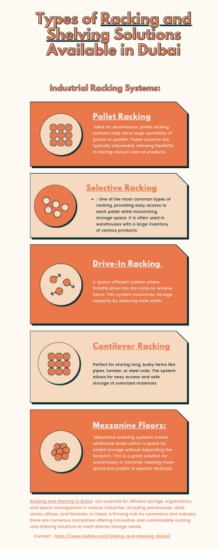 Types of Racking and Shelving Solutions Available in Dubai