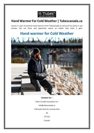 Hand Warmer For Cold Weather  Tubescanada.ca