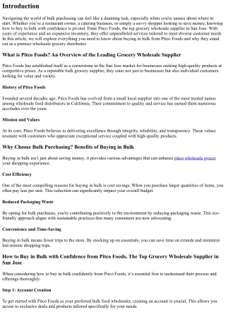 How to Buy in Bulk with Confidence from Pitco Foods, The Top Grocery Wholesale S