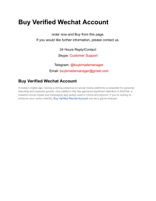 Buy Verified Wechat Account__BM