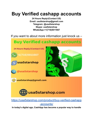 Buy Verified cashapp accounts