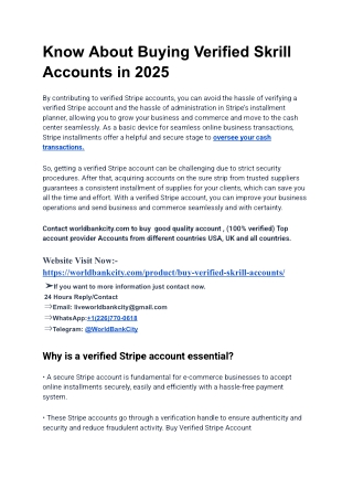 Know About Buying Verified Skrill Accounts in 2025