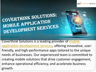 Coverthink Solutions: Mobile Application Development Services