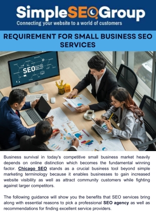 Requirement For Small Business SEO Services