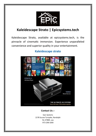 Kaleidescape Strato | Epicsystems.tech