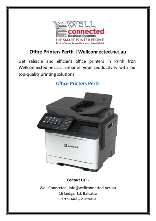 Office Printers Perth | Wellconnected.net.au