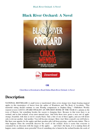 Black River Orchard A Novel