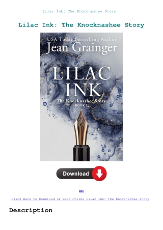 Lilac Ink The Knocknashee Story