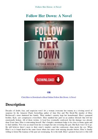 Follow Her Down A Novel