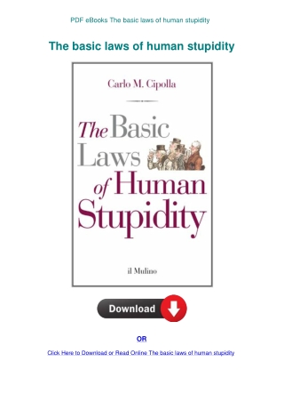 PDF eBooks The basic laws of human stupidity