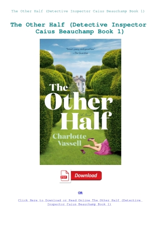 The Other Half (Detective Inspector Caius Beauchamp Book 1)