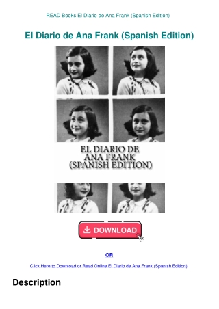 READ Books El Diario de Ana Frank (Spanish Edition)