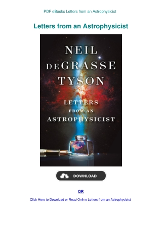 PDF eBooks Letters from an Astrophysicist