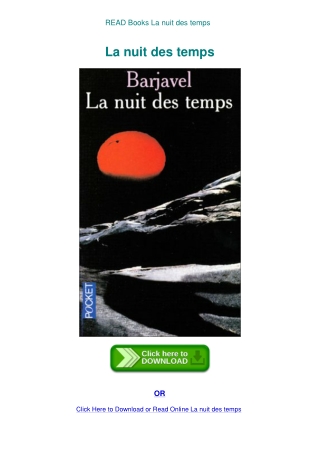 READ Books La nuit des temps