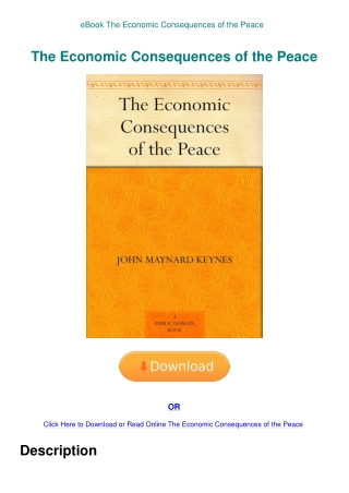 eBook The Economic Consequences of the Peace