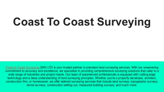 Coast To Coast Surveying