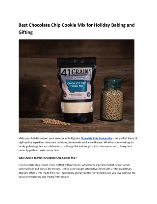 Delicious Chocolate Chip Cookie Mix – Easy & Quick Baking