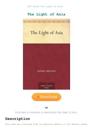 PDF Books The Light of Asia