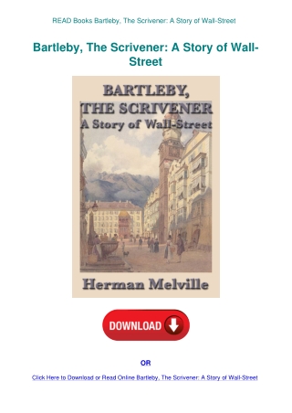 READ Books Bartleby  The Scrivener A Story of Wall-Street