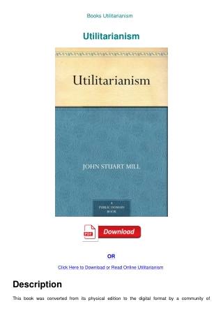 Books Utilitarianism