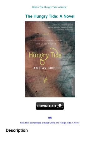 Books  The Hungry Tide A Novel