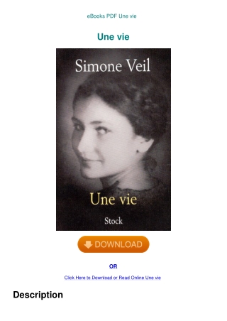 eBooks PDF Une vie