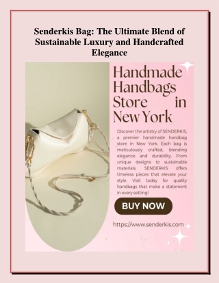 Senderkis Bag The Ultimate Blend of Sustainable Luxury and Handcrafted Elegance