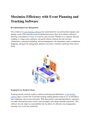 Maximize Efficiency with Event Planning and Tracking Software