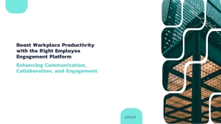 Boost Workplace Productivity with the Right Employee Engagement Platform