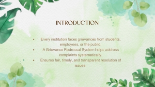 Grievance Redressal System – Ensuring Transparency & Efficiency