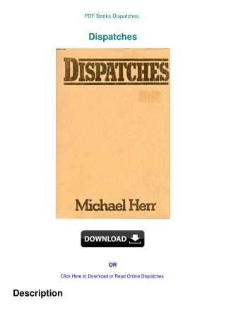 PDF Books Dispatches