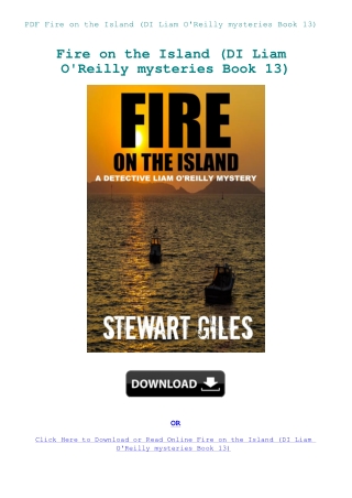 PDF Fire on the Island (DI Liam O'Reilly mysteries Book 13)